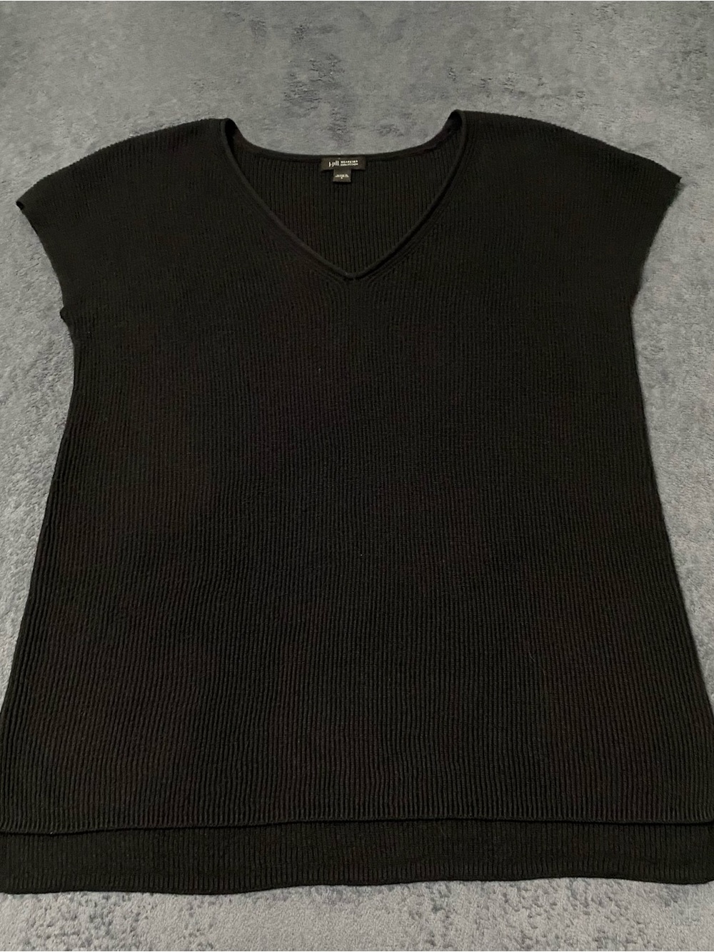 J Jill Sweater Top Womens S Black Sleeveless Wearever Collection Minimalist